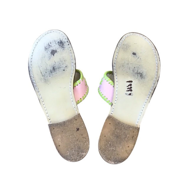 Jack Roger’s Pink Green Leather Sandals - Picture 12 of 13